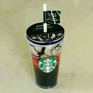 NEW Starbucks Fall 2022 Glow in the Dark Ravens Perch Tumbler 16oz w/ Stickers